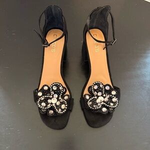 Chico's Black Embellished Heels